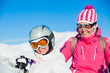 Happy skiers