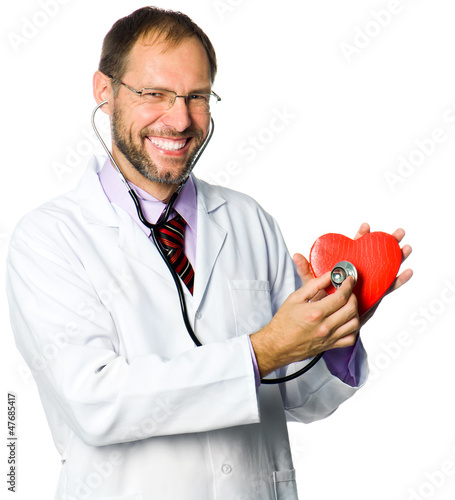 Photo: medical doctor holding red heart medical doctor holding red heart