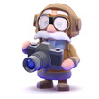 Pilot takes pictures with his camera