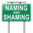 Naming and shaming concept.
