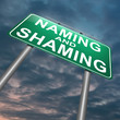 Naming and shaming concept.