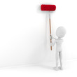 3d man painting a wall