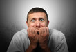 Intense fear businessman, concept blackout crisis