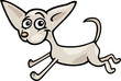 running chihuahua cartoon illustration