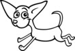 running chihuahua cartoon for coloring