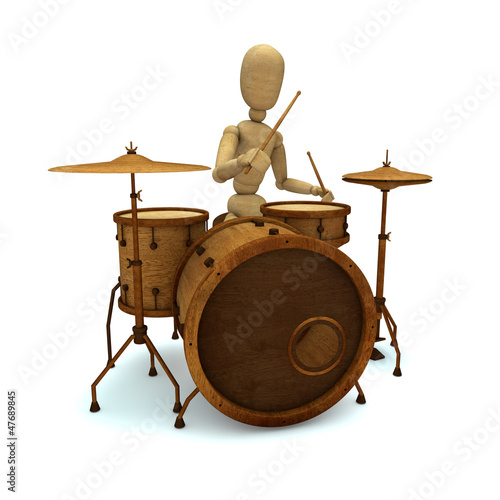 Illustration: Dummy plays drum Dummy plays drum