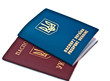 Two passports isolated on white background