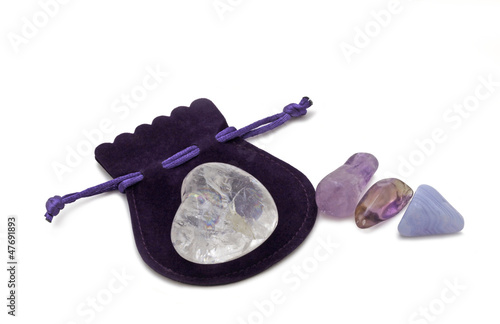Photo: Small pouch with pretty crystals Small pouch with pretty crystals