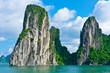 Mountain island in Halong Bay