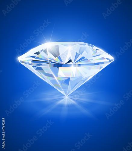 Vector: diamond on blue background vector illustration EPS10. diamond on blue background vector illustration EPS10.