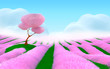 pink fantasy landscape