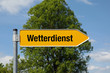 Pfeil mit Baum WETTERDIENST