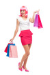 Attractive woman with shopping bags