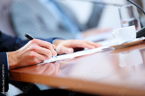 Photo: business papers on the table business papers on the table