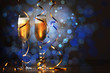 Glasses of champagne at new year party