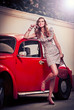 fashion urban portrait of beautiful model on the street