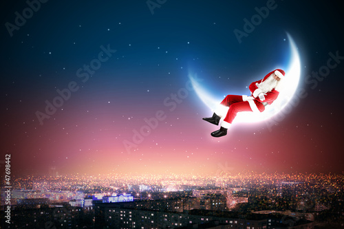 Photo: Santa on the moon Santa on the moon