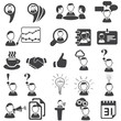Set of business icons - silhouette