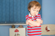 Offended little boy
