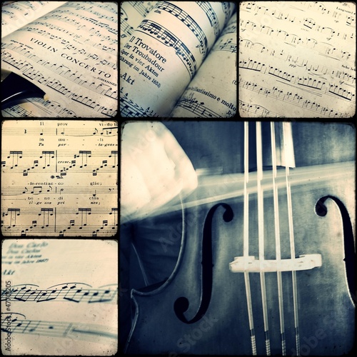 Photo: Collage - Music - musical scores Collage - Music - musical scores