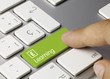 E-Lerning keyboard key. Finger