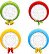 Vector: christmas ball banner set christmas ball banner set