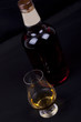 whisky on a black background