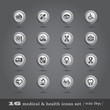 Medical icons set, internet buttons
