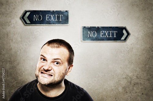 Photo: Angry man with no exit Angry man with no exit