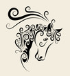 Horse head ornament