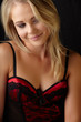Blonde caucasian woman