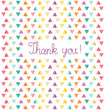 Thank you card template. Vector illustration
