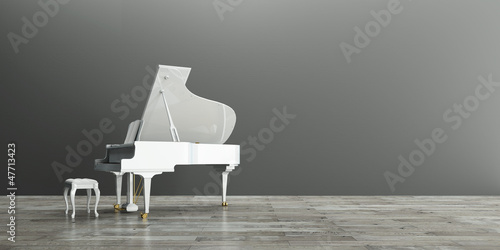 Illustration: Flügel, Piano, Innenraum, Musik Flügel, Piano, Innenraum, Musik