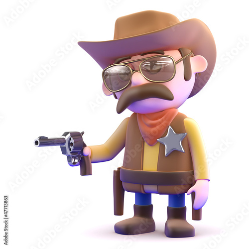 Illustration: Cowboy quick draw Cowboy quick draw