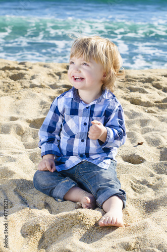 Photo: A nice boy on the beach A nice boy on the beach