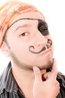 Portrait of a male pirate,  hand painted