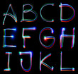 Handwritten Neon Light Alphabets 