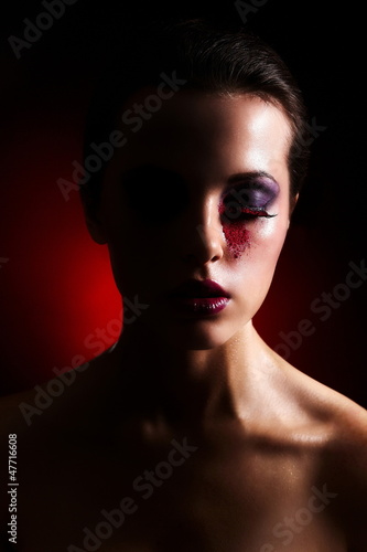 Photo: beautiful woman with bright lips,bright makeup beautiful woman with bright lips,bright makeup