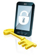 Vektor: Mobile phone security concept Mobile phone security concept
