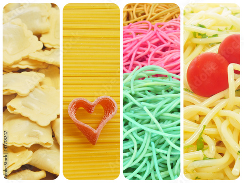 Photo: pasta collage pasta collage