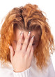 Photo: woman suffering from headache woman suffering from headache