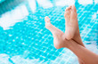 woman in the swimming pool