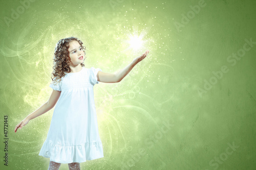 Photo: Child with magic light Child with magic light
