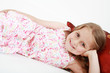 Cute playful little girl relaxing