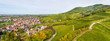 View of vineyards from Ortenberg castle. Germany