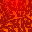 Sports silhouettes red pattern