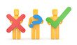 3d people with symbols
