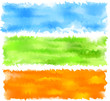 Spring watercolor abstract banners.