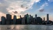 Night fall timelapse  of Manhattan in New York - USA