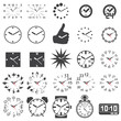 Set of watch icons - silhouette